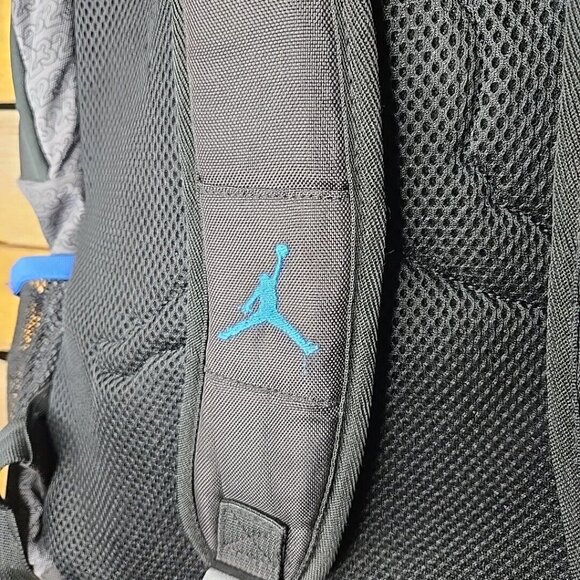 Nike Air Jordan Backpack Bookbag Laptop School Bag Blue/Black/Gray Jumpman 23 - Picture 7 of 9